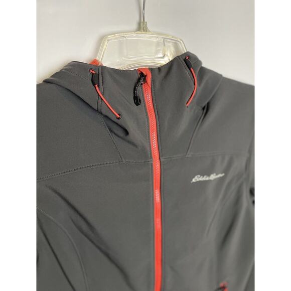 Eddie Bauer First Ascent Vented Full Zip Hiking Softshell Orange/Grey Womens Med - Picture 2 of 16